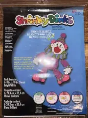 Shrinky Dinks, Bright White Shrinkable Plastic, 6 Sheets, 8"x10" NEW in Package