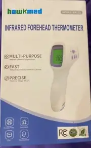 infrared forehead thermometer. Brand new. Sealed box. Proved accurate.