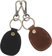 [BIUDECO] Access Card Sleeve Key Fob Holder Pack Pu Vintage Design Business Card Holder Smart Key Tag Protector