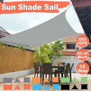 HDPE 320GSM Sun Shade Sail Shade Cloth Triangle Rectangle Outdoor Canopy Awning