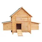 Furtastic Egg House Chicken Coop & Rabbit Hutch in Fir Wood