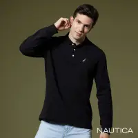 在飛比找momo購物網優惠-【NAUTICA】男裝 品牌LOGO簡約刺繡長袖POLO衫(