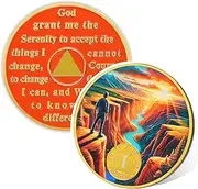 Canyon of Strength 1 Year Sobriety Coin, Affirmation AA Chips, Addiction Recovery One Years Sober Medallions, Celebrating Anniversary Token, Alcoholics Anonymous Sobriety Gifts for Men Women