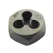 Interstate 364-0042 Carbon Steel M4x0.70 Coarse Rethreading Hex Die