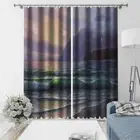 Unstable sea surface at high tide Printing 3D Blockout Curtains Fabric Window