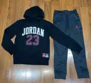 Nike Air Jordan Youth Set Boy's Hoodie PANTS Tracksuit 2pc Size M ( 10-12 ) New