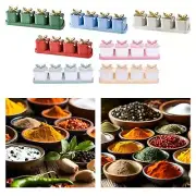 4x Seasoning Jars with Spoons Condiment Container for Farmhouse Sugar Pepper