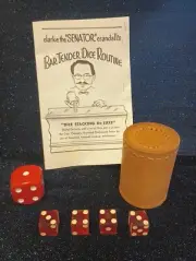 Dice Stacking De LUXE Leather Bar Cup Bartender Dice Routine Senator Crandall