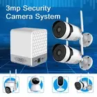 Wireless Security Camera System With 2x IP Cameras PIR Sensor Humanoid Detection