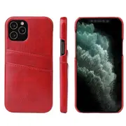 For iPhone 12 mini Case Deluxe Leather Wallet Back Shell Slim Cover Red