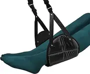 Foot Rest, Airplane Footrest Made with Premium Memory Foam,Portable Travel Footrest Flight Carry-On Airplane Sling, Adjustable Height Foot Leg Rest Travel Accessories Footrests Hammock, Black