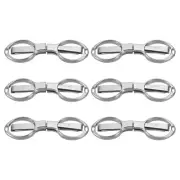 6 Pcs Folding Scissors Non-Rust Portable Mini Scissors Travel Small Shear Silver
