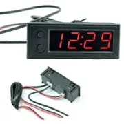 12V 3in1 Vehicle Car Kit Thermometer Voltmeter Clock LED Digital Display