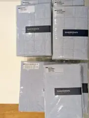 Sheridan Reilly Chambray Sheet Set 2xQuilted 2xEuropean 2x Pillow BRAND NEW