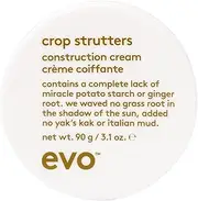 evo Crop Strutters Construction Cream - Medium Hold Smoothing Hair Cream - Supports & Provides Definition with Medium Shine - 90g / 3.1fl.oz