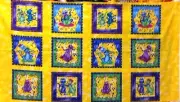 Jump n Swing novelty Patchwork Panel funky cats fabric