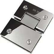 Glass Door Hinges 180 Degree Open 304 Stainless Steel Hinges, Glass Bathroom Clamp, Glass Shower Door Hinge for Home Bathroom