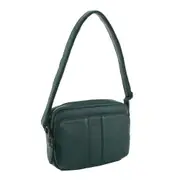 Milleni Women's Multi Zip Leather Shoulder Crossbody Bag 26x20cm Zirkon