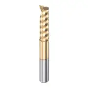6mmx22mm Titanium Plated High Speed Steel Single Flute End Mill Bit 50mm Length