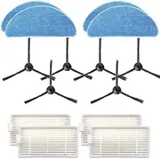[Anwor] Pack of 10 Accessories Compatible with ZACO/Ilife V8S V80 Vacuum Cleaner Robot, Side Brushes, Filter/Replacement Filter, Wipes for ZACO/Ilife V8S V80