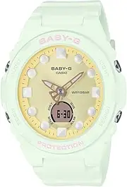 [Baby-G] Women's BGA320FH-3A Analogue-Digital Watch, Green, 46.1 x 42.4 x 12.4 mm