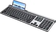 [CHESONA] Wireless Bluetooth Keyboard for Mac, iMac, MacBook Air/Pro, Mac mini, Switch Between 3 BT Devices, Rechargeable Full-Size Apple Wireless Keyboard, Multi-Device Wireless Keyboard for Mac OS/iOS