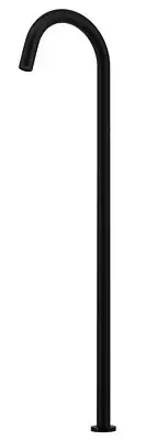 Bathroom Floor Free Standing Bath Spout Round Matt Black - Model Sala