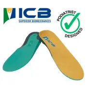 ICB Firm Density Full Length Flat Feet Orthotics Insoles Plantar Fasciitis Sport
