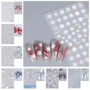 Manicure Ornaments Christmas Snowflakes Nail Decals Nail Salon
