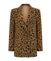 leopard-print blazer 1,3 multi-color