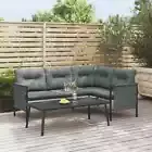 Outdoor Furniture Set Garden Lounge Sofa Patio Furniture Setting with Cushions