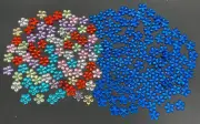 185 pc Mixed Color Flower Rhinestones Flatbacks 10mm
