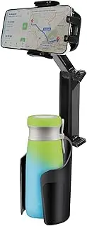 Cup Holder Phone Mount for Car,2 in 1 Automotive Cell Phone Car Mount Cup Stand Expander with Height Adjustable Arm Fits Cars, Trucks, SUVs,Compatible with Any Smartphones and Most Bottles