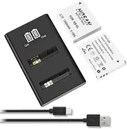NB-6L NB-6LH Battery (2 Pack) and Dual USB Charger Kit for Canon NB 6L NB 6LH PowerShot SX530HS SX710HS SX610HS SX700HS SX600HS D30 S120 S200 SX510HS SX170IS SX280HS SX500IS