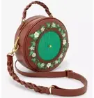 Loungefly The Lord of the Rings Crossbody Bag Purse Hobbit Door Embroidered Leaf