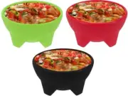 4 PC BPA FREE Plastic Salsa Bowl Set Mexican Chips Guacamole Dips Bowls Serving