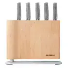 Global UKU 6 Pieces Knife Block Set | Maple