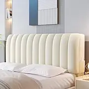 Velvet Headboards Covers for Single/King/Double Backrest Cover Slipcover Bed Head Cover Slip Protector Cover Washable Thicken Elastic All-Inclusive Bedside Decoration Protection Dust Cover (Color : #