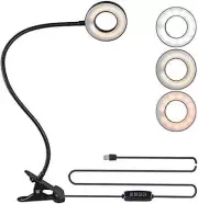 Clip On Ring Light for Video Conference Lighting, USB Laptop Light for Zoom