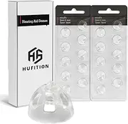 HUFITION Oticon hearing aid domes, oticon minifit bass 8mm OPEN VENT - hearing aid supplies, Replacement domes, hearing aid batteries, premium quality hearing aid accessories (2Packs)