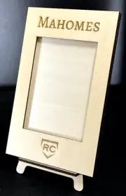 iWoodMD Top Loader Card Display Frame Engraved w/ Patrick Mahome RC (frame only)