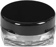 50pcs Empty Cosmetics Container Pots Bottles Travel Plastic Jars Sample Pots for Cream, Powder, Makeup Storage (Black)