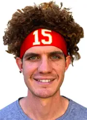 Pat Mahomes Wig Red Football Party Tailgate Costume