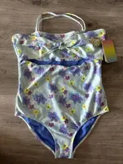 Hurley Youth Girls Swimsuit XL (13-15) Cutout One Piece Monokini Bathing Suit