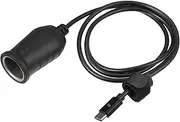 X AUTOHAUX 9V Cigarette Lighter Adapter/Interior USB Type C Male Cigarette Lighter Converter Cable for Car RV/Durable ABS Plastic 1.04m / 1 Pcs Black