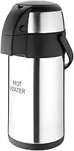 Olympia DP129 Pump Action Stainless Steel Double Wall Airpot, 3 Litre Capacity