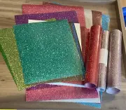HUGE Bundle of Glitter & Patterned Heat Transfer Vinyl (HTV) Cricut/Silhouette