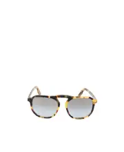 Contrast-color thick frame sunglasses 55 Gray