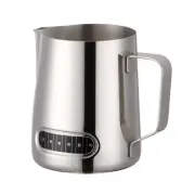 600ml Stainless Steel Milk Frothing Pitcher with Temperature Coffee Jug