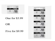 Energizer 364/363 Cell Watch Batteries SR621SW New Sealed